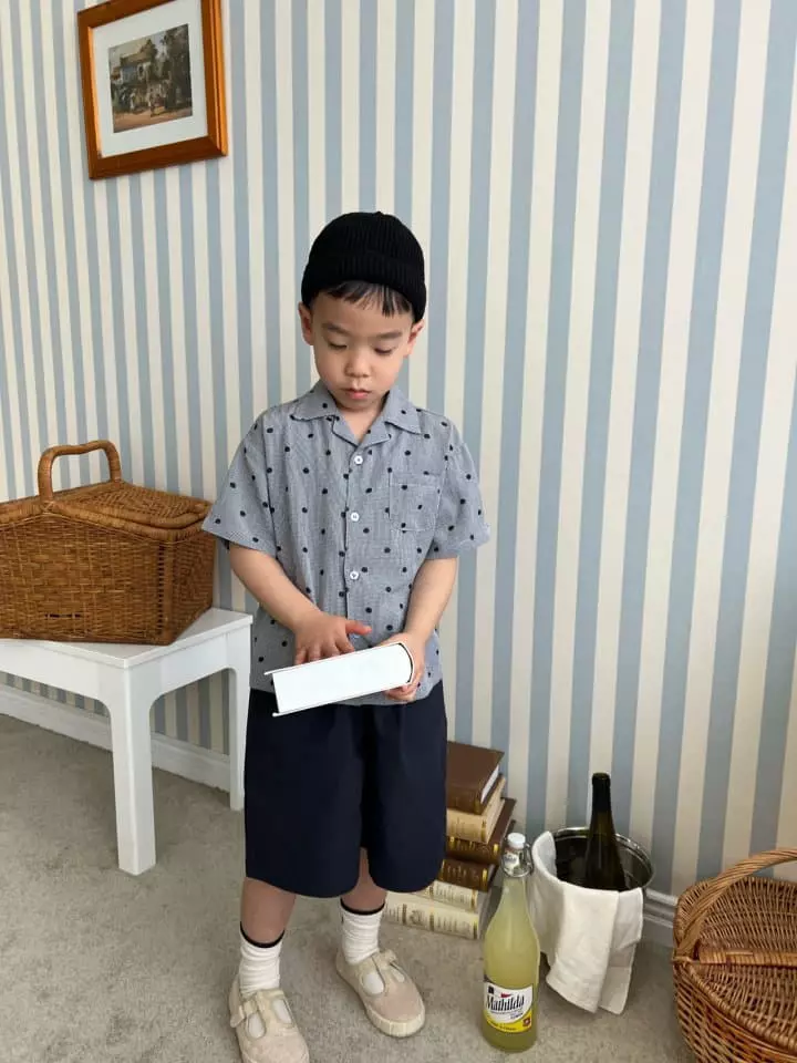 Fine Studio - Korean Children Fashion - #todddlerfashion - Dot Silk Shirt - 2