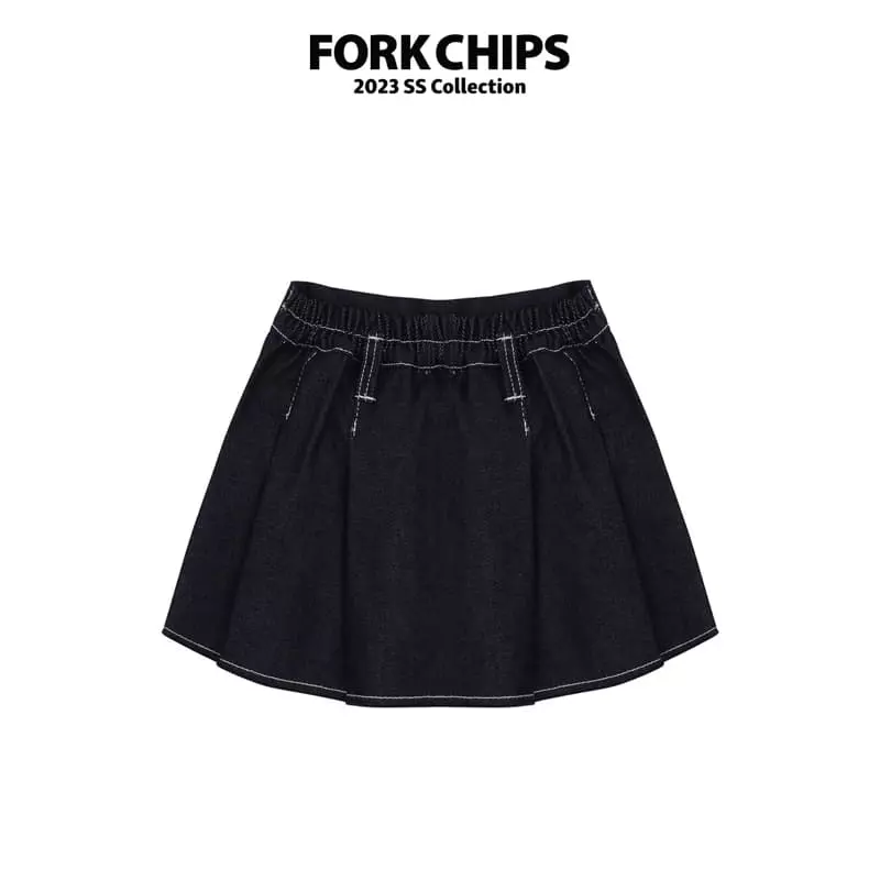 Fork Chips - Korean Children Fashion - #Kfashion4kids - Highteen Pleats Skirt - 2