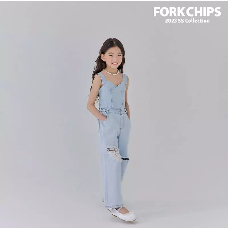 Fork Chips - Korean Children Fashion - #childofig - Lilly Denim Crop Top - 7