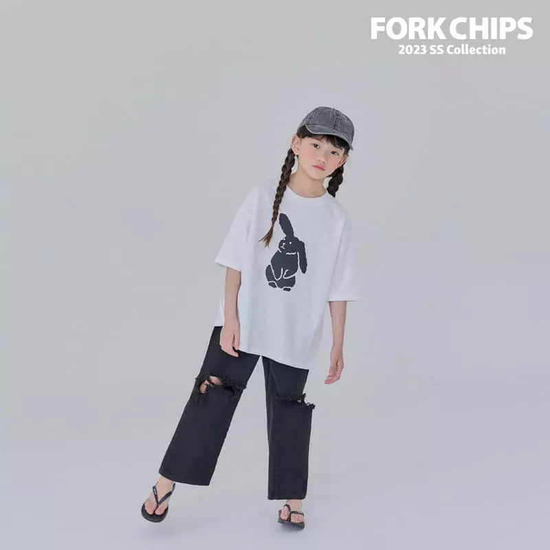 Fork Chips - Korean Children Fashion - #childofig - Wigle Bunny Tee - 8