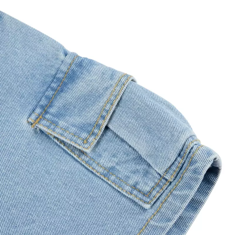 Fork Chips - Korean Children Fashion - #stylishchildhood - Double Cargo Jeans - 4