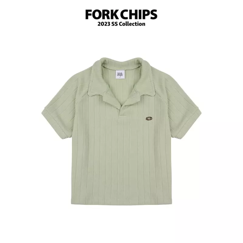 Fork Chips - Korean Children Fashion - #childrensboutique - Wish Collar Tee
