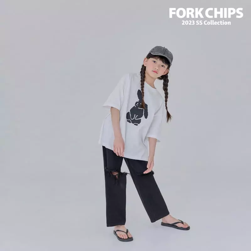 Fork Chips - Korean Children Fashion - #childrensboutique - Wigle Bunny Tee - 9