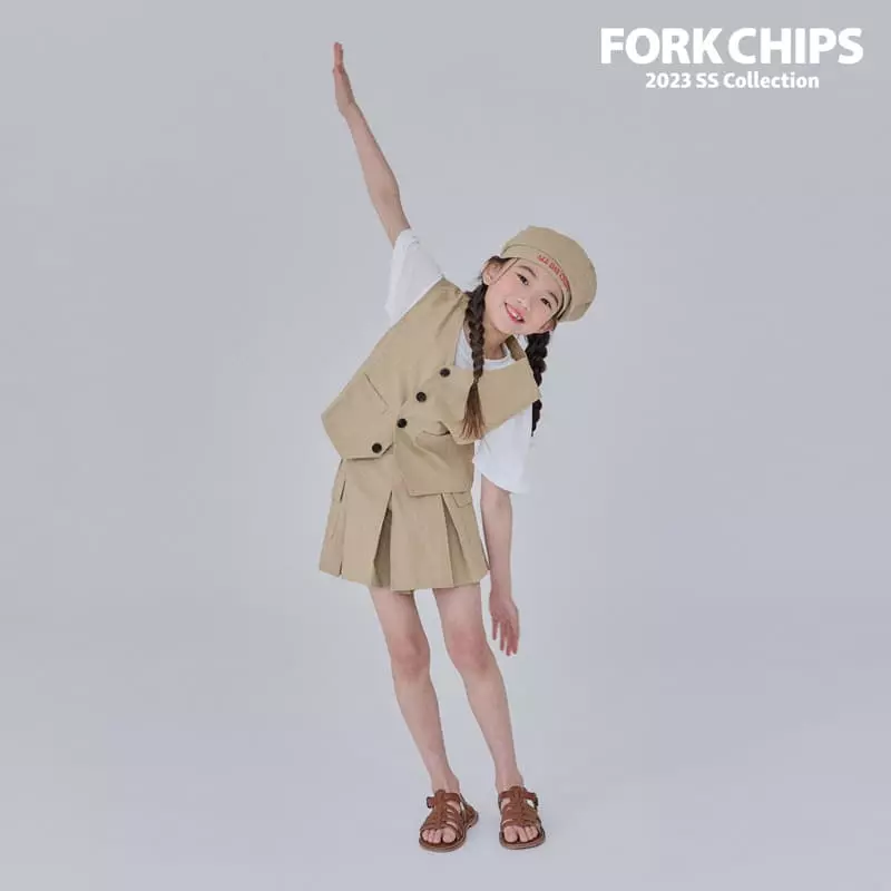 Fork Chips - Korean Children Fashion - #designkidswear - Log Cargo Skirt - 11