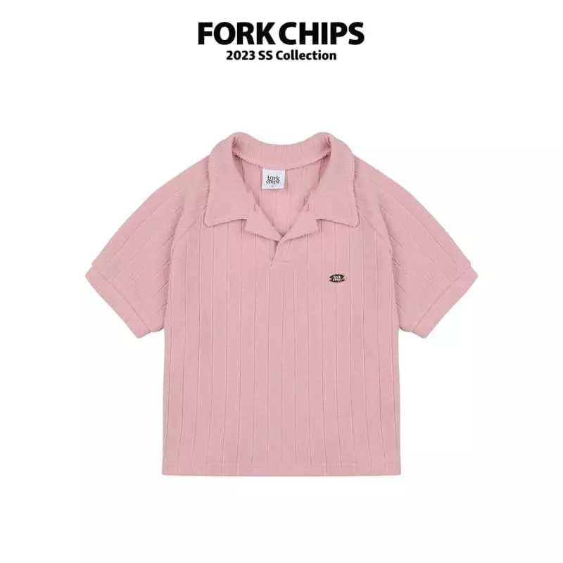 Fork Chips - Korean Children Fashion - #designkidswear - Wish Collar Tee - 2