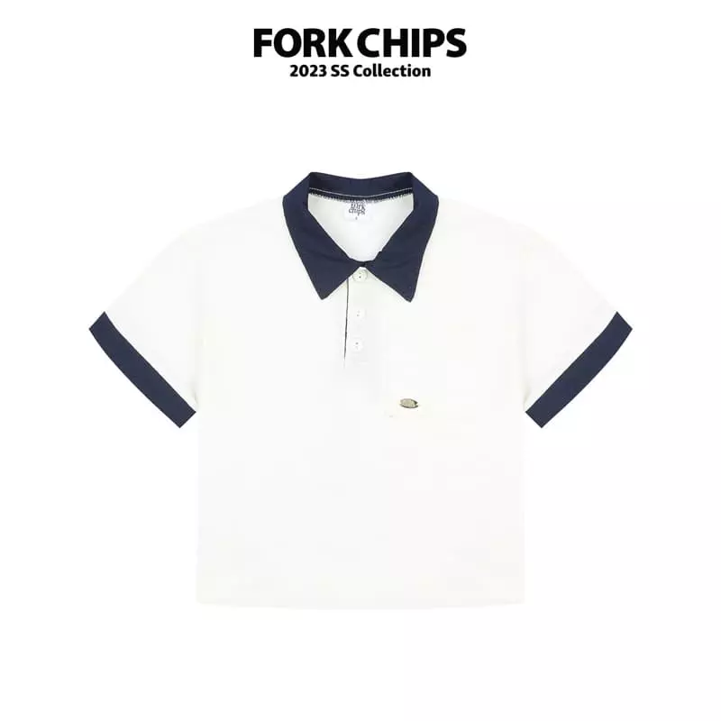 Fork Chips - Korean Children Fashion - #designkidswear - Berry Tee