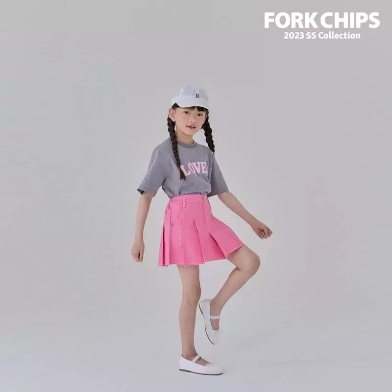 Fork Chips - Korean Children Fashion - #designkidswear - Lover Tee - 12