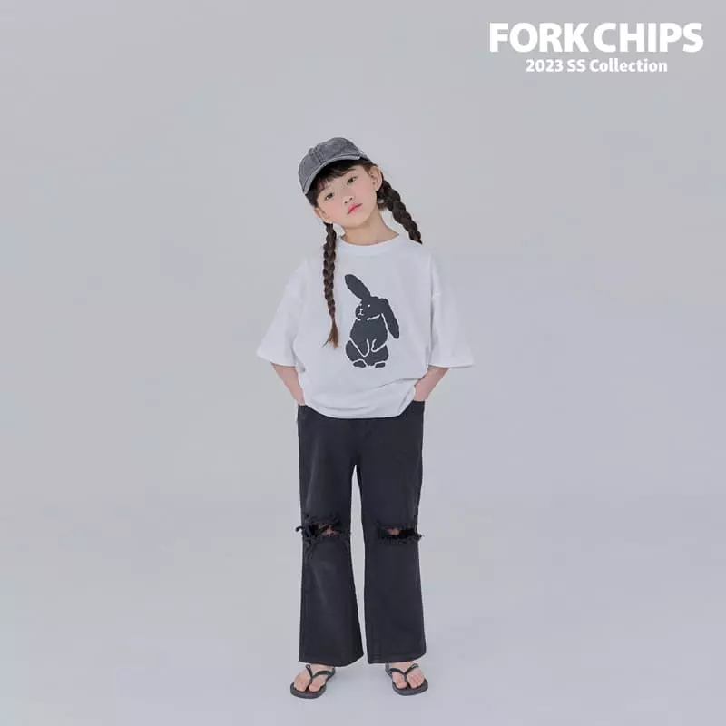 Fork Chips - Korean Children Fashion - #designkidswear - Wigle Bunny Tee - 10