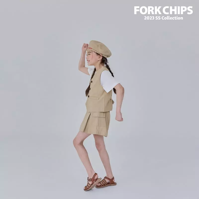 Fork Chips - Korean Children Fashion - #discoveringself - Log Cargo Skirt - 12