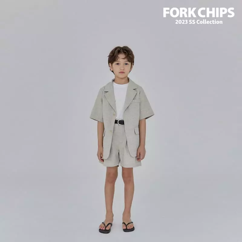 Fork Chips - Korean Children Fashion - #discoveringself - Tom Linen Jacket - 9