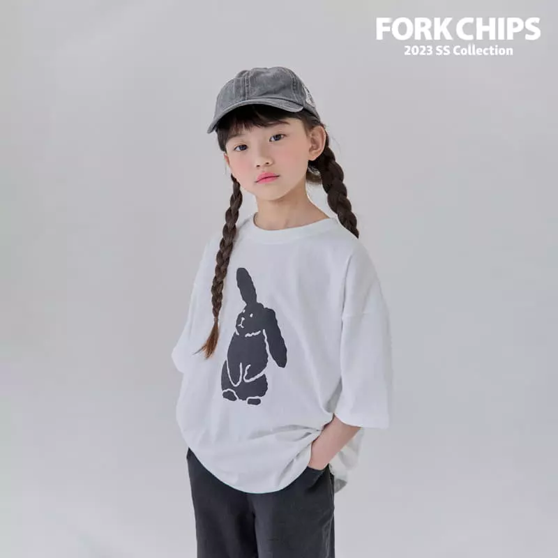 Fork Chips - Korean Children Fashion - #discoveringself - Wigle Bunny Tee - 11
