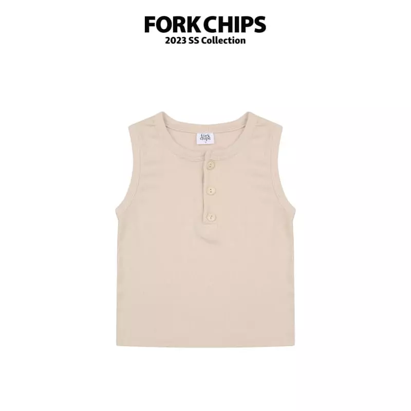 Fork Chips - Korean Children Fashion - #kidsshorts - Lazy Rib Sleeveless - 3