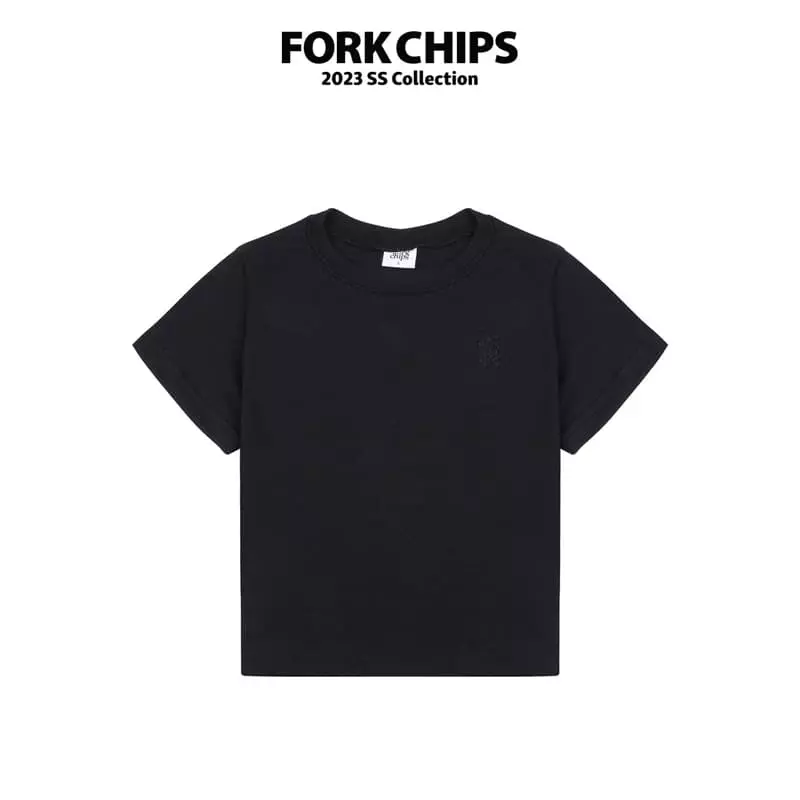 Fork Chips - Korean Children Fashion - #kidsshorts - Gauze Tee - 2