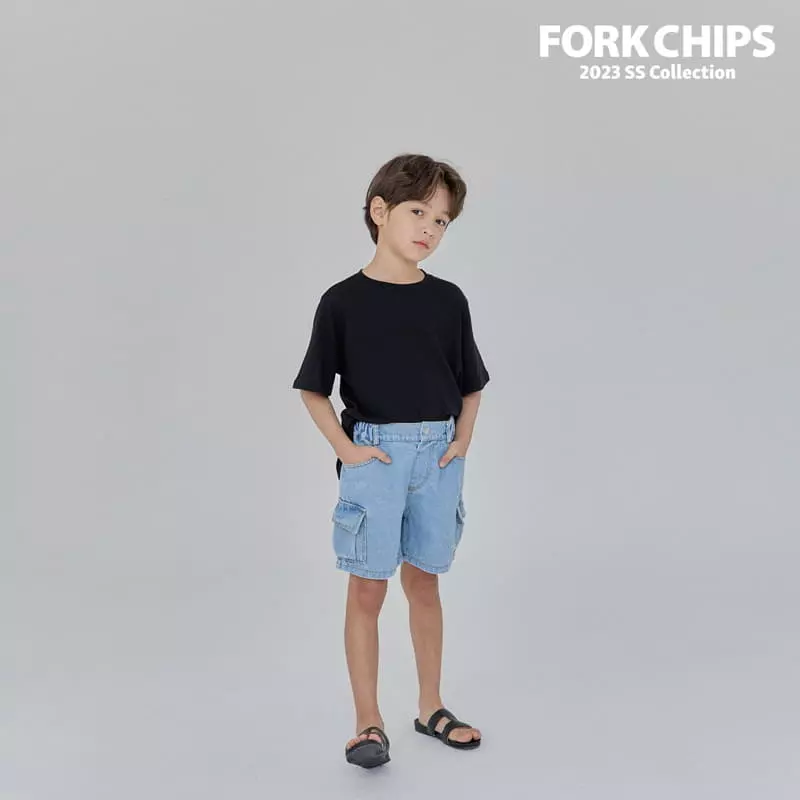 Fork Chips - Korean Children Fashion - #kidsstore - Double Cargo Jeans - 10