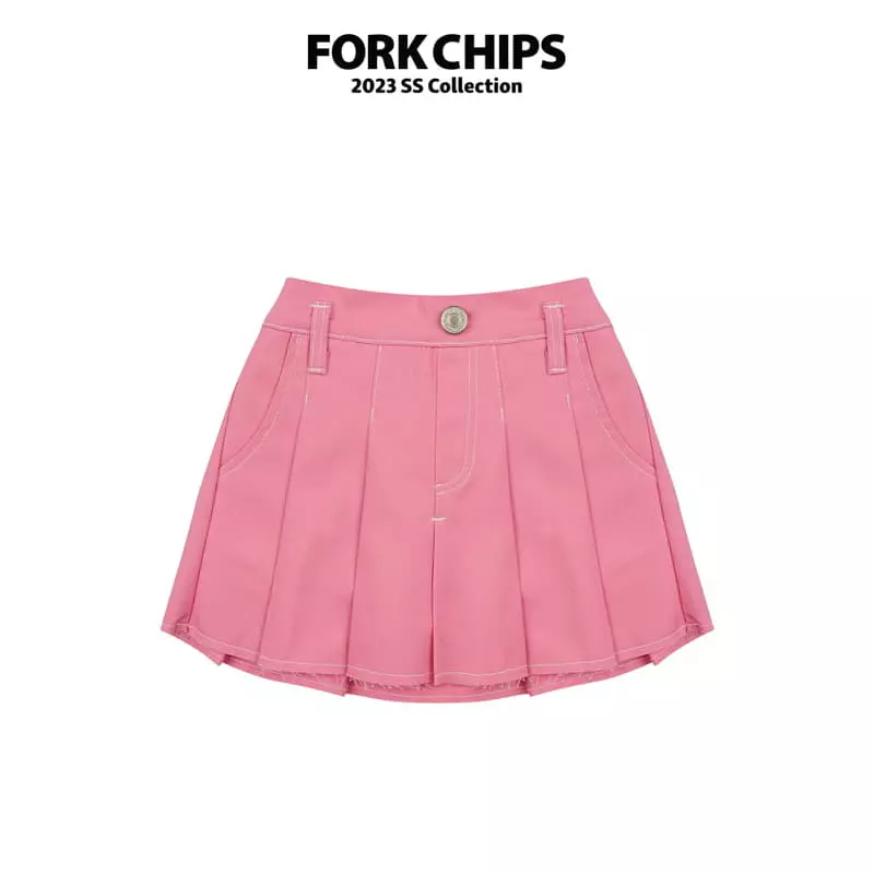 Fork Chips - Korean Children Fashion - #kidzfashiontrend - Highteen Pleats Skirt