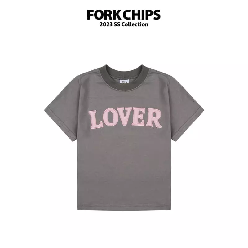 Fork Chips - Korean Children Fashion - #kidzfashiontrend - Lover Tee
