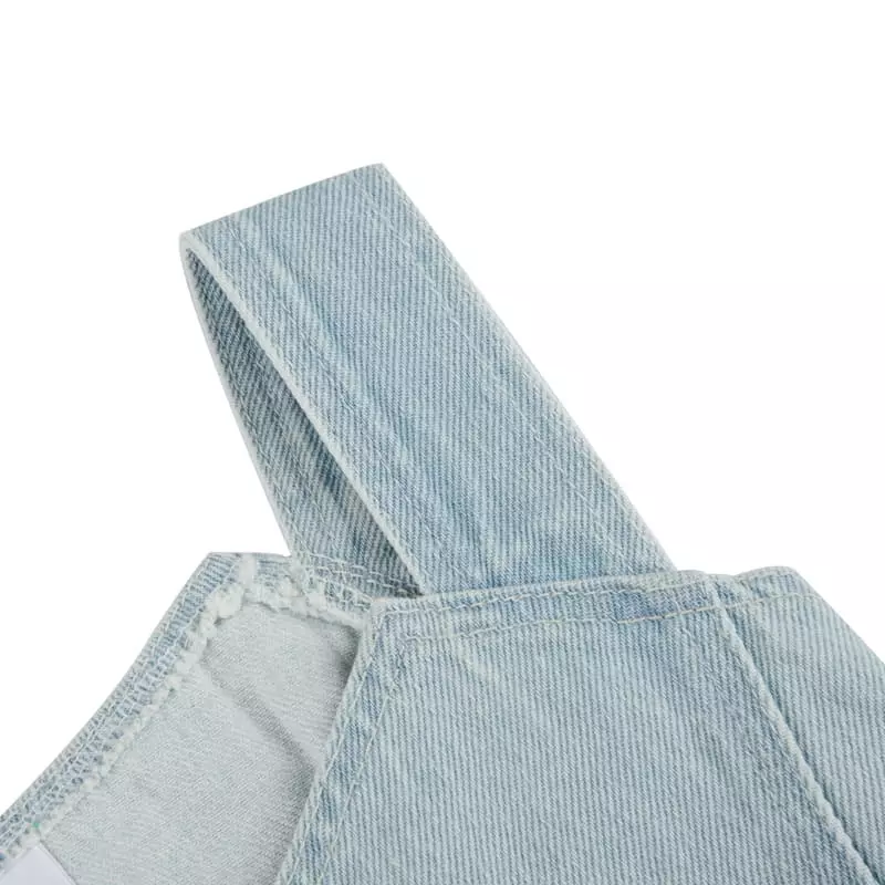 Fork Chips - Korean Children Fashion - #magicofchildhood - Lilly Denim Crop Top - 3