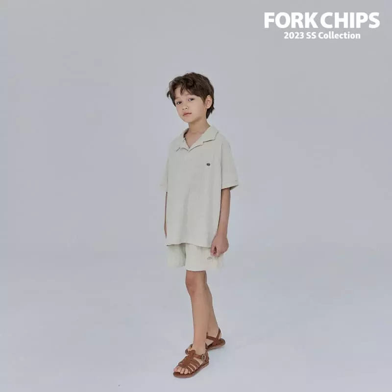 Fork Chips - Korean Children Fashion - #magicofchildhood - Wish Collar Tee - 10