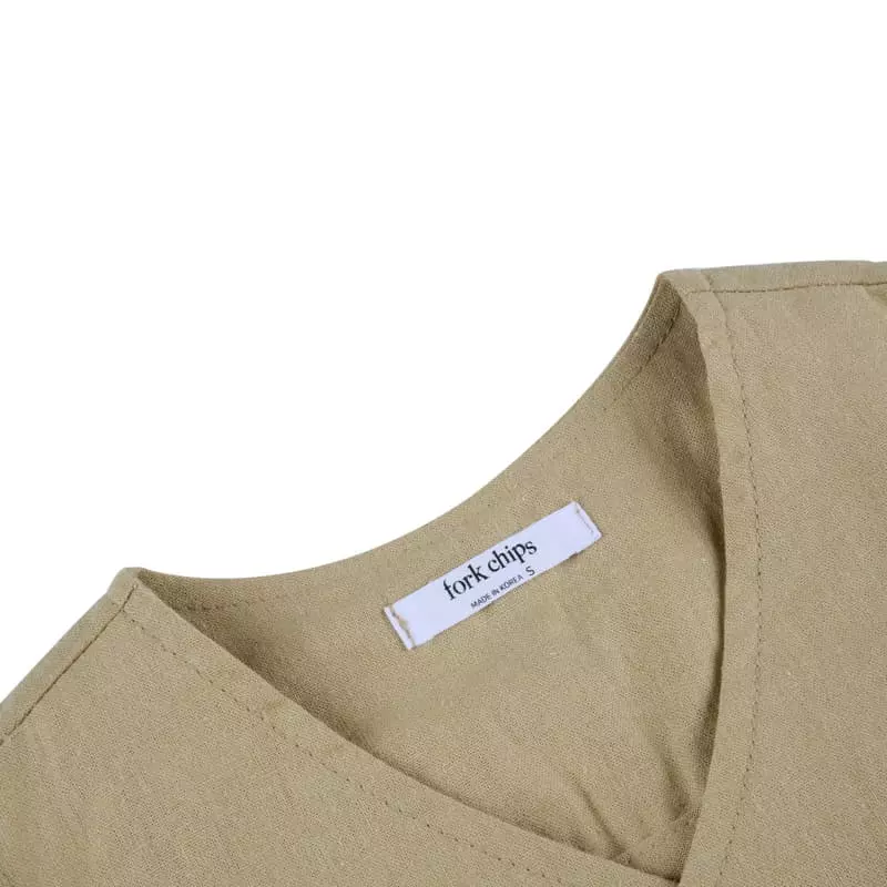 Fork Chips - Korean Children Fashion - #minifashionista - Live Linen Vest - 3