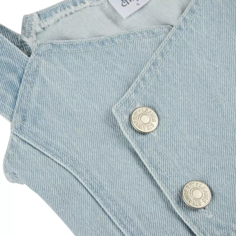 Fork Chips - Korean Children Fashion - #magicofchildhood - Lilly Denim Crop Top - 4