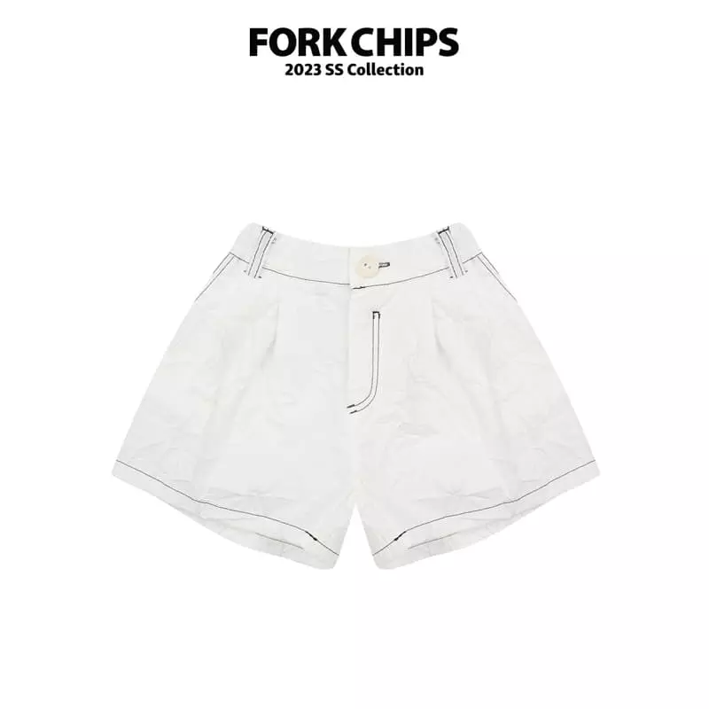 Fork Chips - Korean Children Fashion - #minifashionista - Rinkle Half Pants