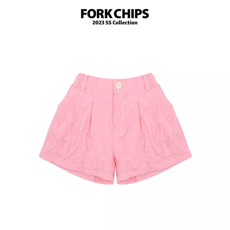 Fork Chips - Korean Children Fashion - #prettylittlegirls - Rinkle Half Pants - 2