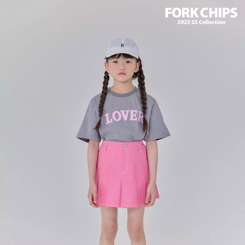 Fork Chips - Korean Children Fashion - #stylishchildhood - Lover Tee - 9