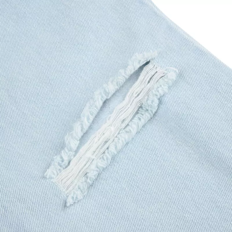 Fork Chips - Korean Children Fashion - #toddlerclothing - Damage Slit Jeans - 4