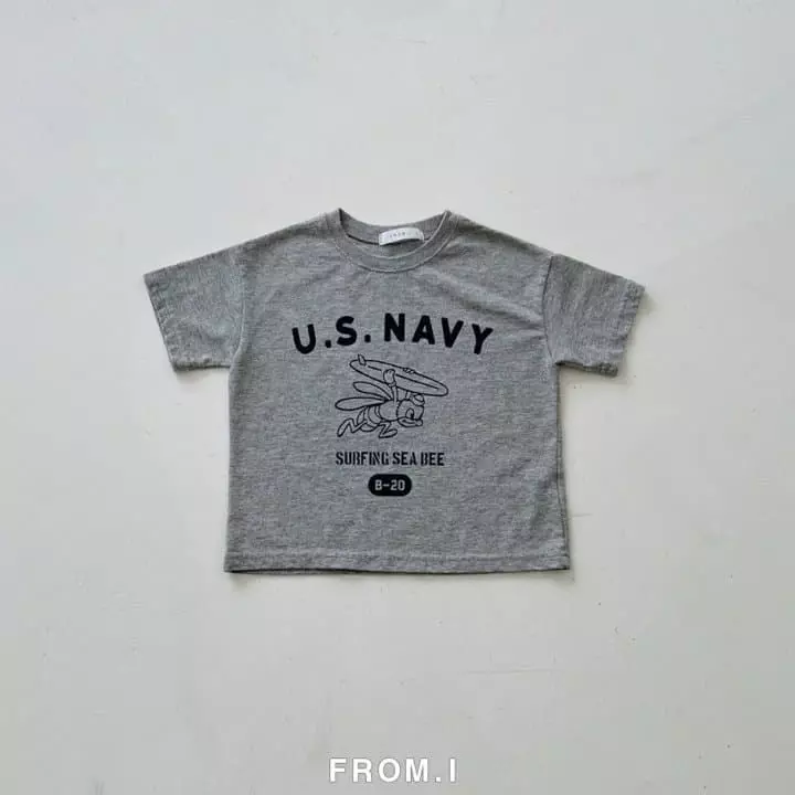 From I - Korean Children Fashion - #Kfashion4kids - Us Navy Tee - 9