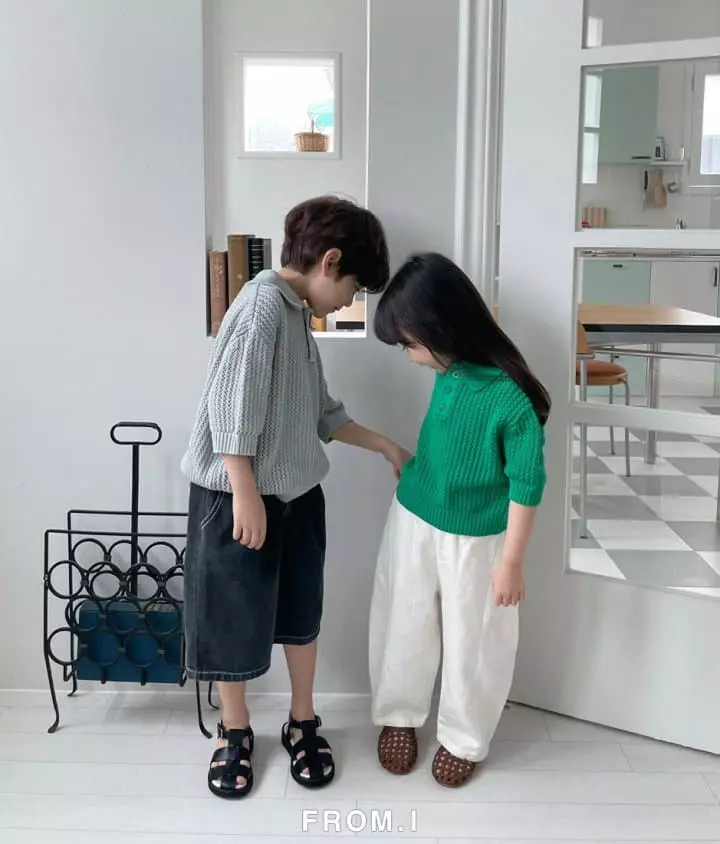 From I - Korean Children Fashion - #designkidswear - Cotton Collar Knit Tee - 6