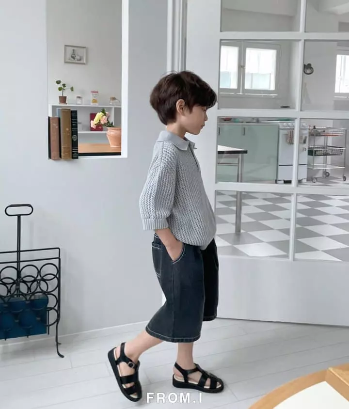 From I - Korean Children Fashion - #kidsshorts - Cotton Collar Knit Tee - 9