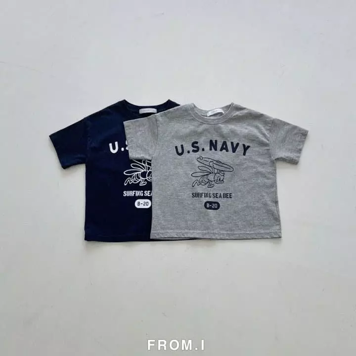 From I - Korean Children Fashion - #magicofchildhood - Us Navy Tee - 11