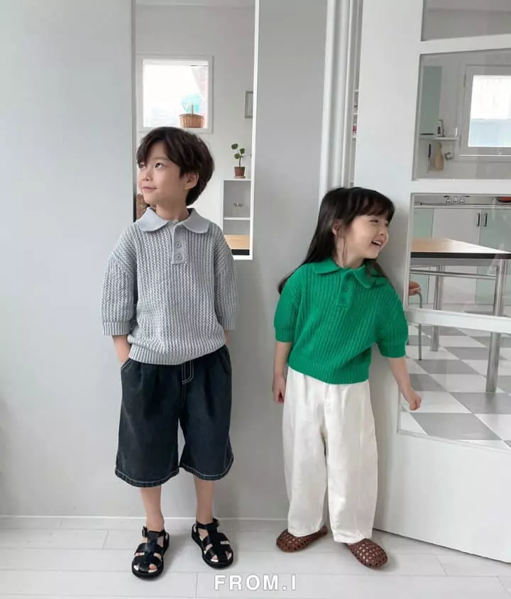 From I - Korean Children Fashion - #prettylittlegirls - Cotton Collar Knit Tee - 2