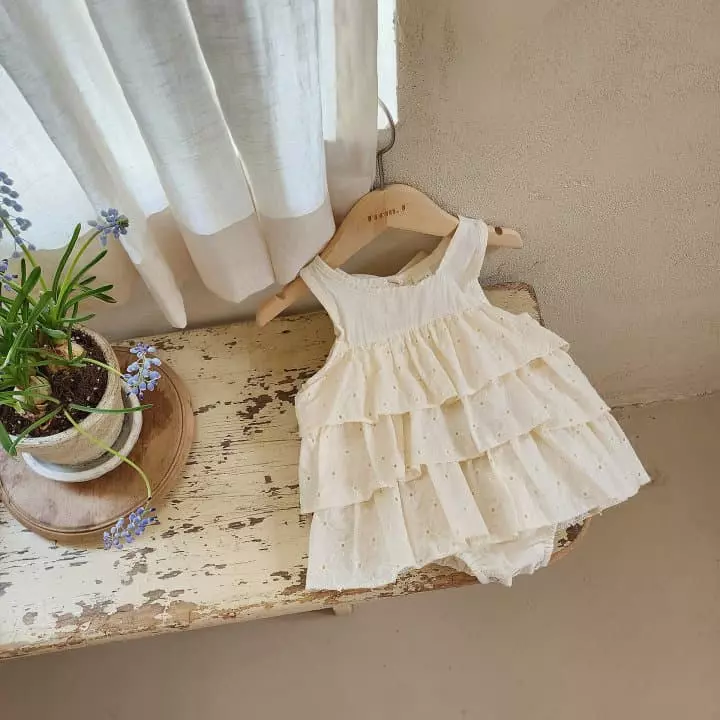 From J - Korean Baby Fashion - #babyfashion - Cancan Lace Bodysuit - 3