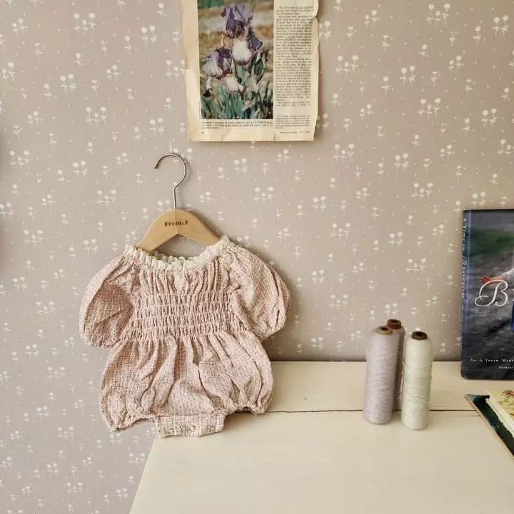 From J - Korean Baby Fashion - #babyfashion - Flower Embrodiery Bodysuit - 2