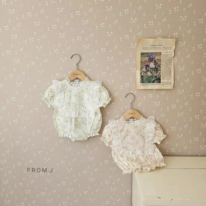 From J - Korean Baby Fashion - #babyfever - Bonjour Lace Bodysuit - 9