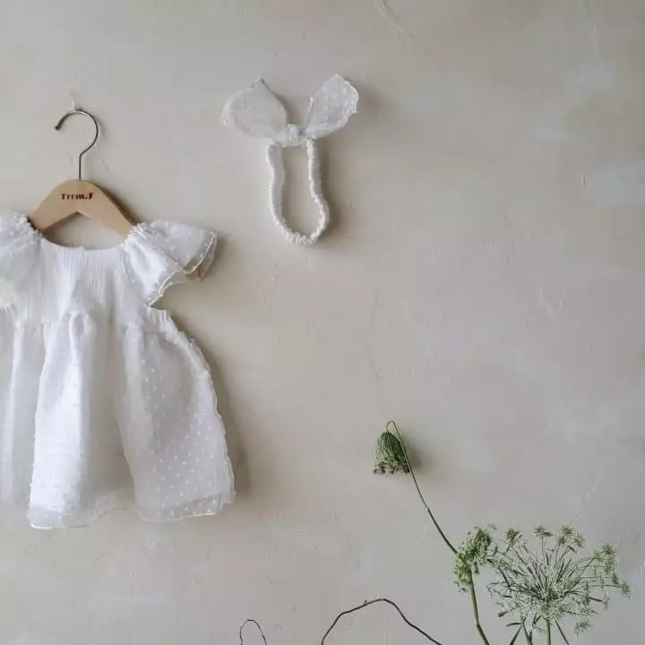 From J - Korean Baby Fashion - #babyfever - Snow Flower One-piece - 10
