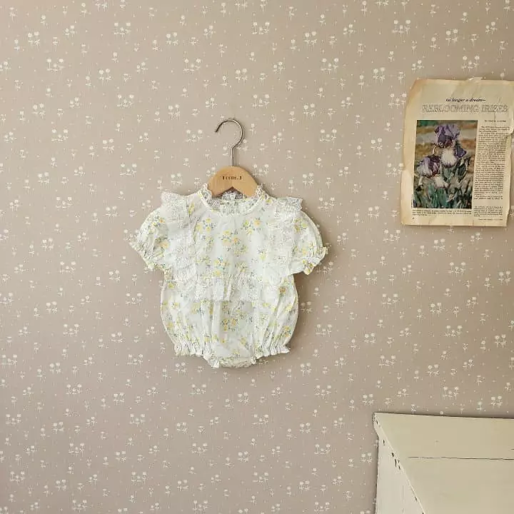 From J - Korean Baby Fashion - #babyoninstagram - Bonjour Lace Bodysuit - 12
