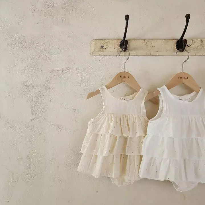 From J - Korean Baby Fashion - #babyootd - Cancan Lace Bodysuit - 8