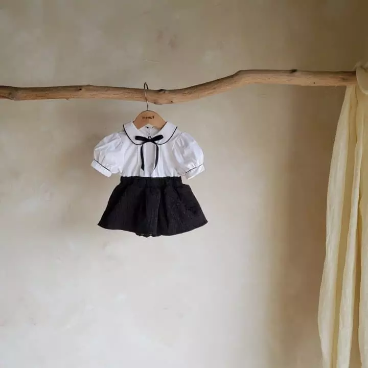 From J - Korean Baby Fashion - #babyootd - Sort Sleeves Pintuck Bodysuit Boy - 4