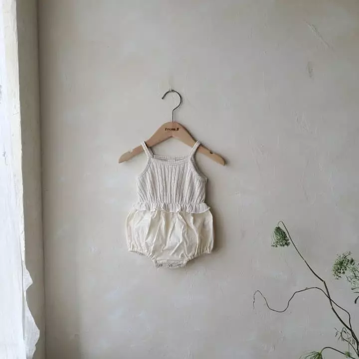From J - Korean Baby Fashion - #babyoutfit - Twist Sleeveless Bodsyuit - 3