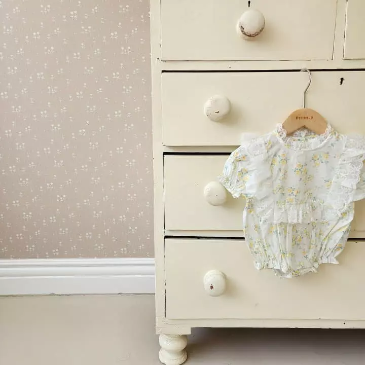 From J - Korean Baby Fashion - #onlinebabyboutique - Bonjour Lace Bodysuit - 2