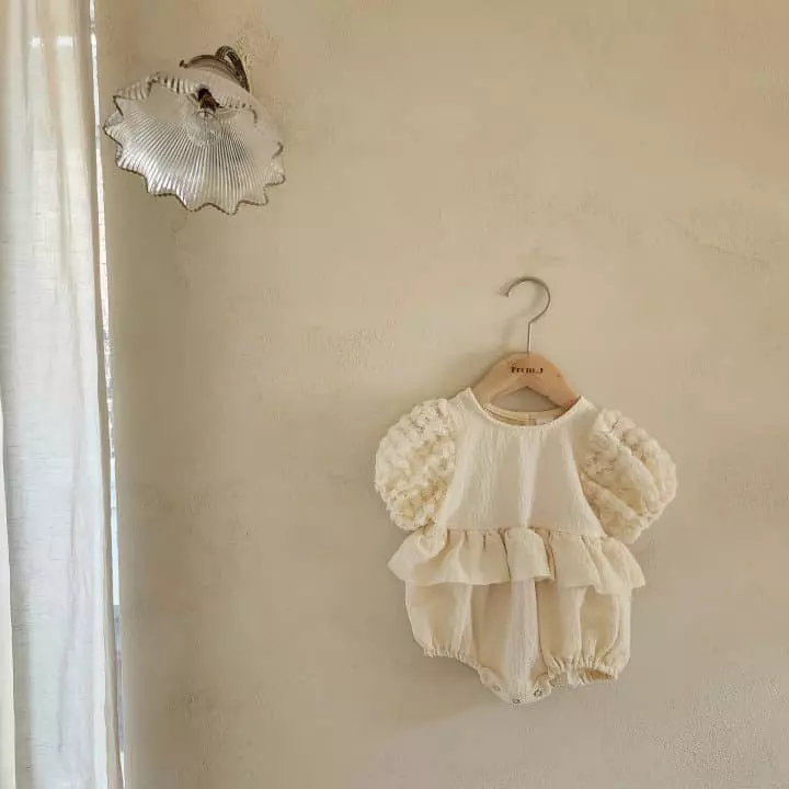 From J - Korean Baby Fashion - #onlinebabyshop - Lalala Lace Balloon Bodysuit - 5