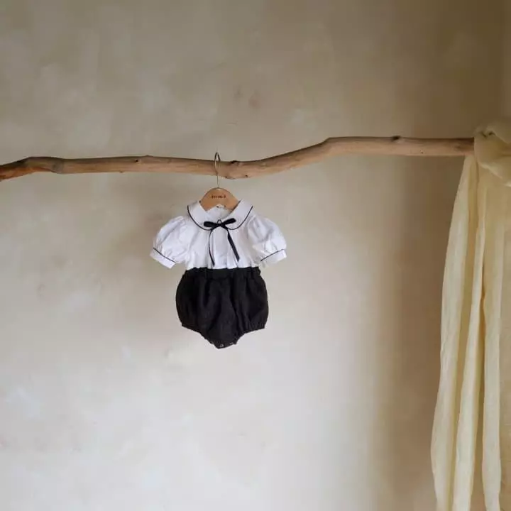 From J - Korean Baby Fashion - #onlinebabyshop - Pintucl Bodysuit Girl - 3
