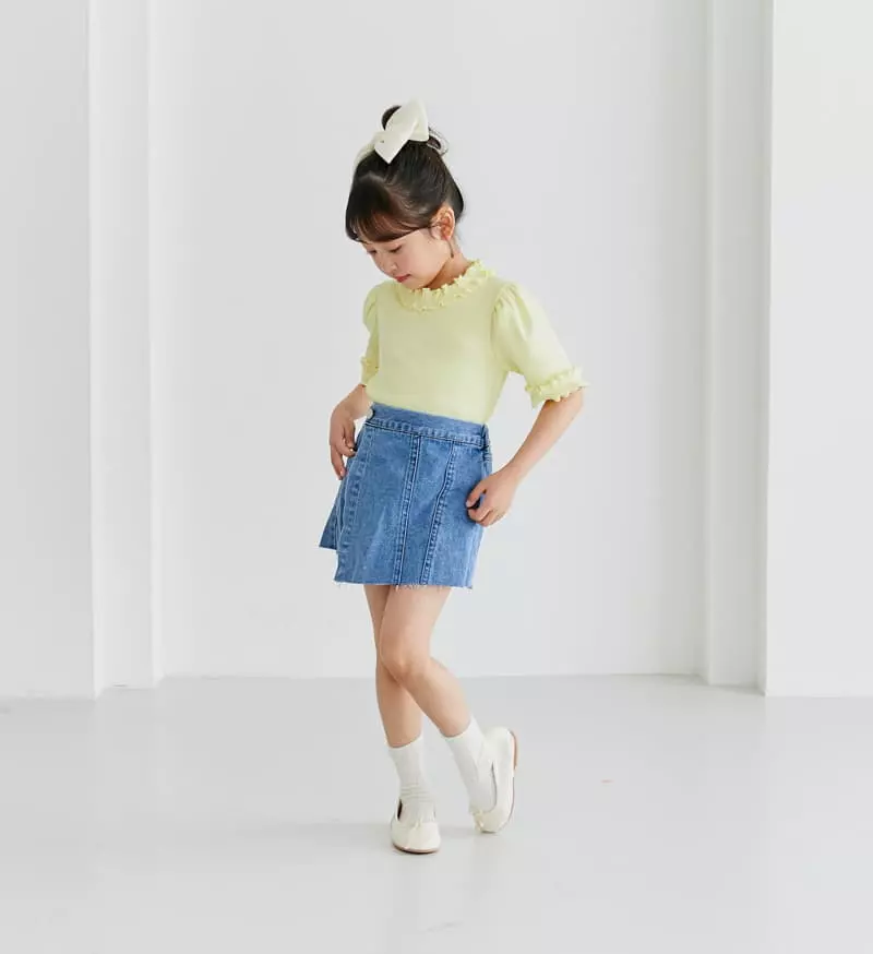 Ggomare - Korean Children Fashion - #childofig - Frill Round Tee - 6