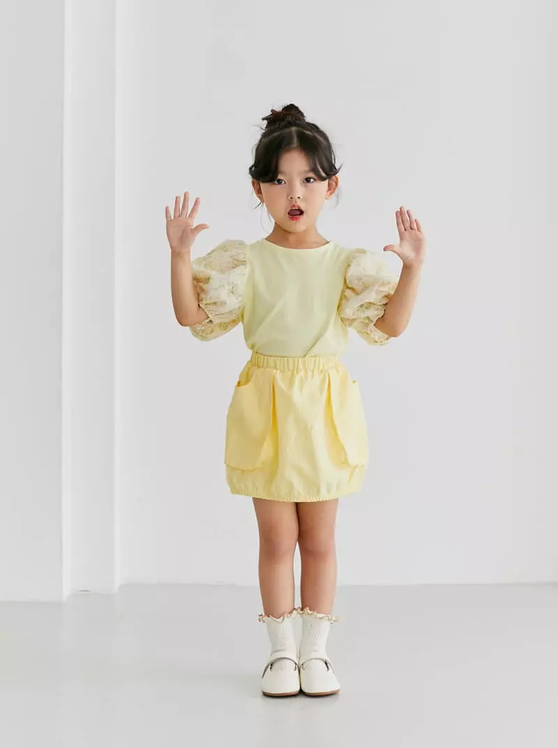Ggomare - Korean Children Fashion - #fashionkids - Puff Lace Tee