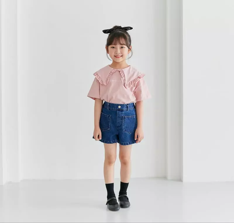 Ggomare - Korean Children Fashion - #kidsshorts - BB Collar Tee - 7