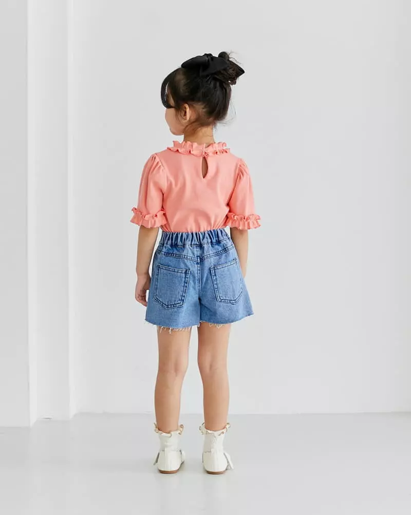 Ggomare - Korean Children Fashion - #magicofchildhood - Frill Round Tee - 3