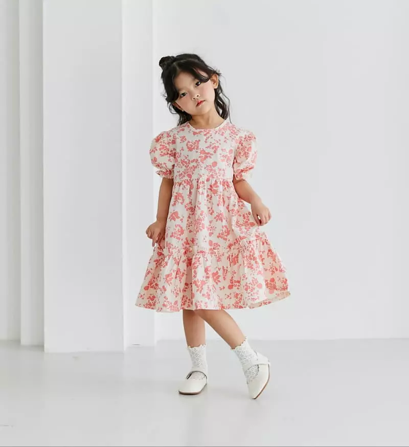 Ggomare - Korean Children Fashion - #magicofchildhood - Baby Flower One-piece - 2