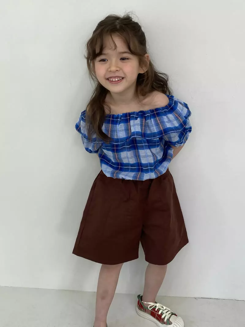 Green Tomato - Korean Children Fashion - #discoveringself - Check Frill Blouse - 3